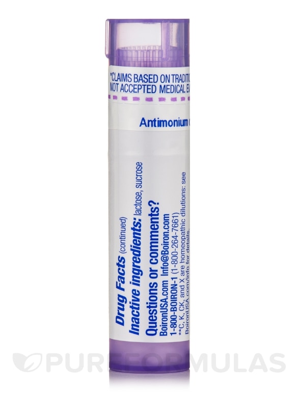 Antimonium Crudum 200ck - 1 Tube (approx. 80 pellets) - Alternate View 3