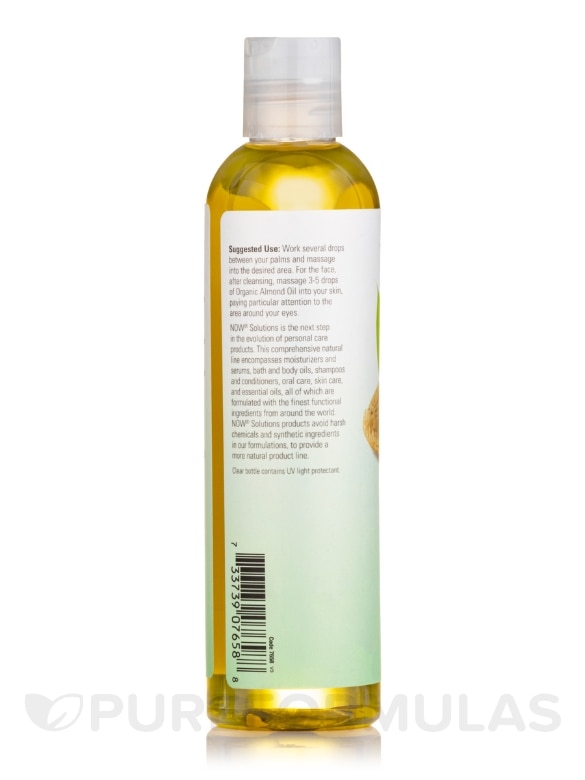 NOW® Solutions - Sweet Almond Oil (100% Pure) - 8 fl. oz (237 ml) - Alternate View 2