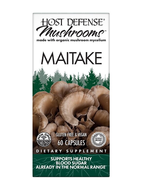 Organic Maitake - 60 Vegetarian Capsules - Alternate View 2