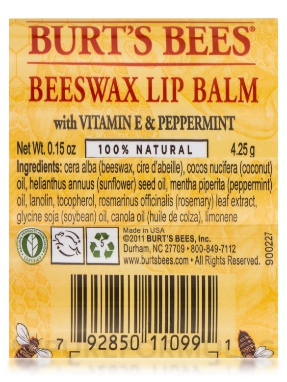 Beeswax Lip Balm with Vitamin E & Peppermint - 0.15 oz (4.25 Grams) - Alternate View 4