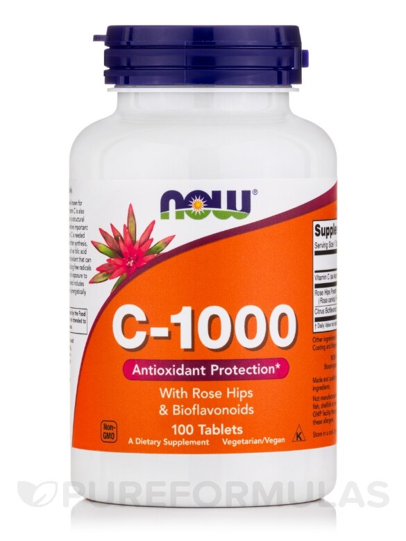 C-1000 with Rose Hips & Bioflavonoids - 100 Tablets