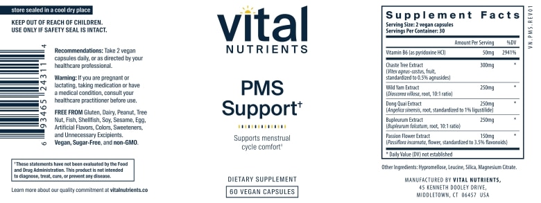 PMS Support - 60 Capsules - Alternate View 4