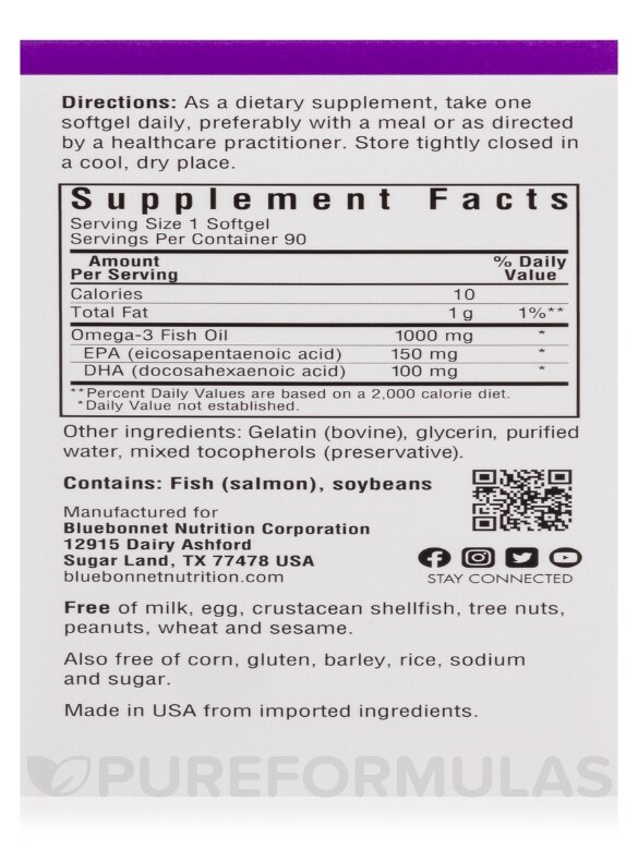 Natural Omega-3 Salmon Oil 1000 mg - 90 Softgels - Alternate View 7