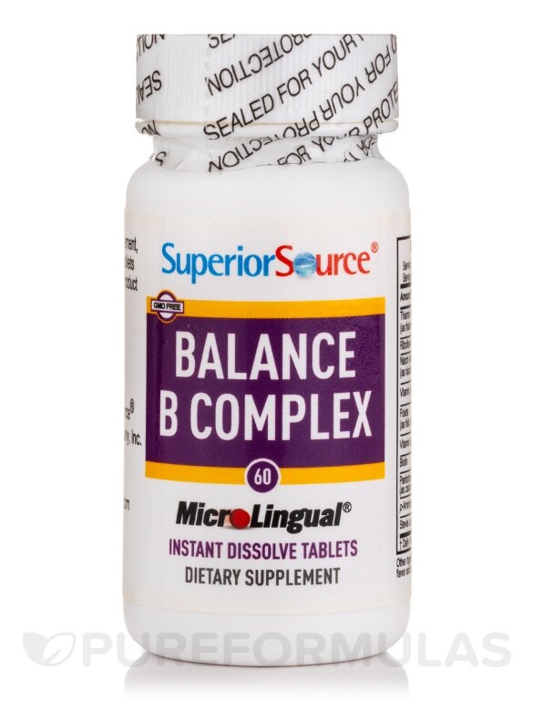 Balance B Complex Folic Acid & Biotin - 60 MicroLingual® Tablets - Alternate View 2