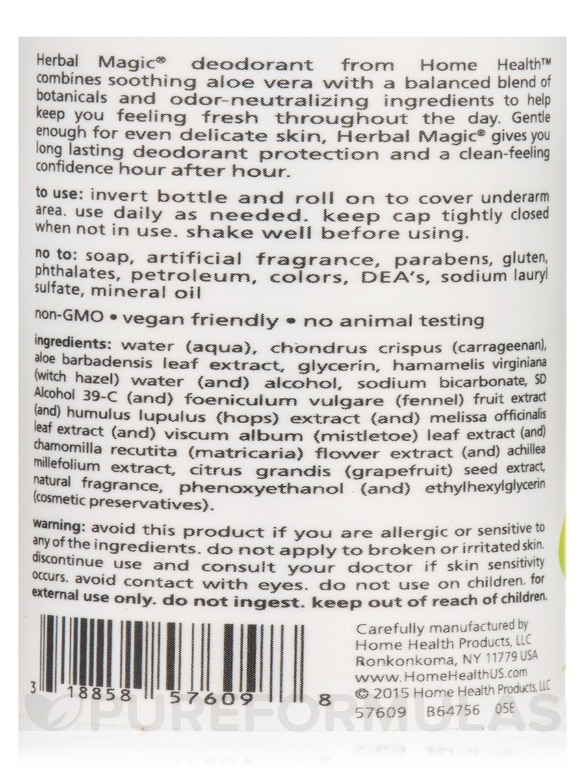 Herbal Magic® Roll-On Deodorant (Herbal Scent) - 3 fl. oz (88 ml) - Alternate View 2