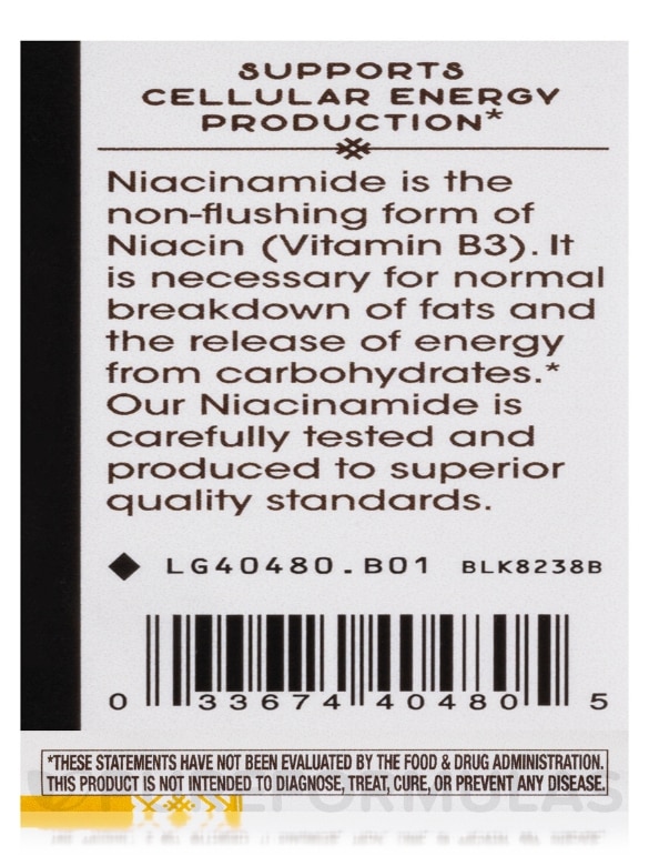 Niacinamide - 100 Capsules - Alternate View 6