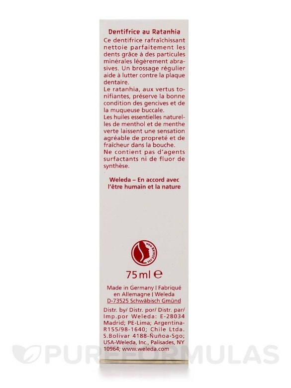 Ratanhia Toothpaste - 2.5 fl. oz (75 ml) - Alternate View 3