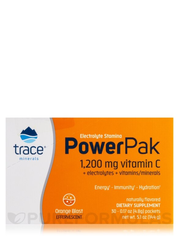 Electrolyte Stamina Power Pak, Orange Blast Flavor - 1 Box of 30 Single-serve Packets - Alternate View 4