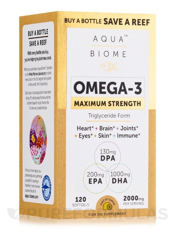 Aqua Biome™ Fish Oil Maximum Strength - 120 Softgels