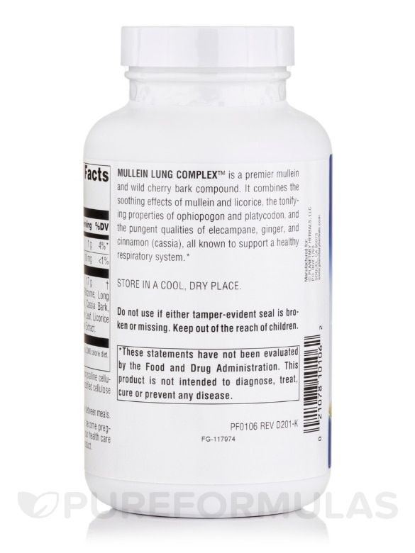 Mullein Lung Complex™ 850 mg - 180 Tablets - Alternate View 2
