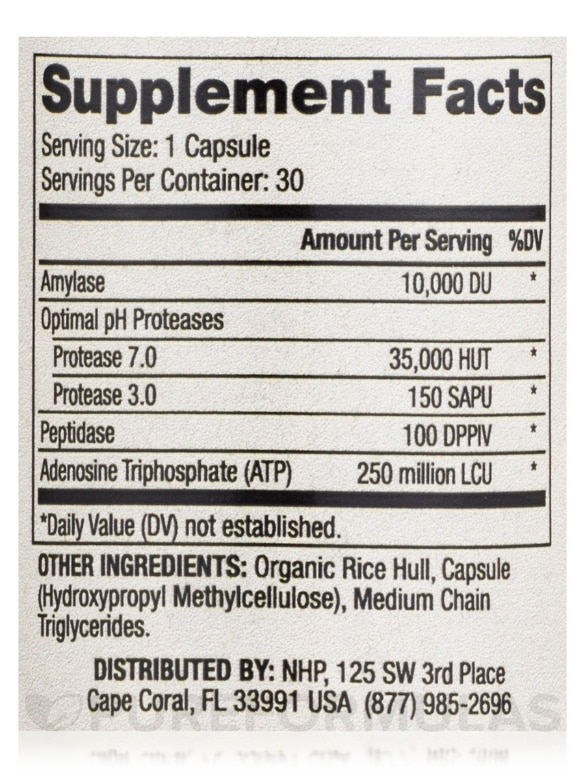Gluten Enzymes - 30 Capsules - Alternate View 3