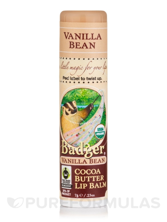 Cocoa Butter Lip Balm, Vanilla Bean - 0.25 oz (7 Grams)