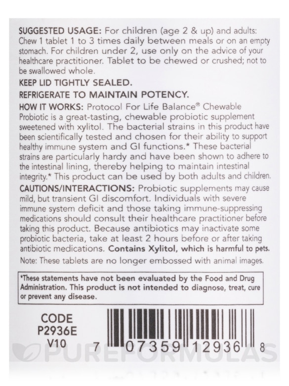 Chewable Probiotic for Children and Adults - 90 Chewables - Alternate View 4