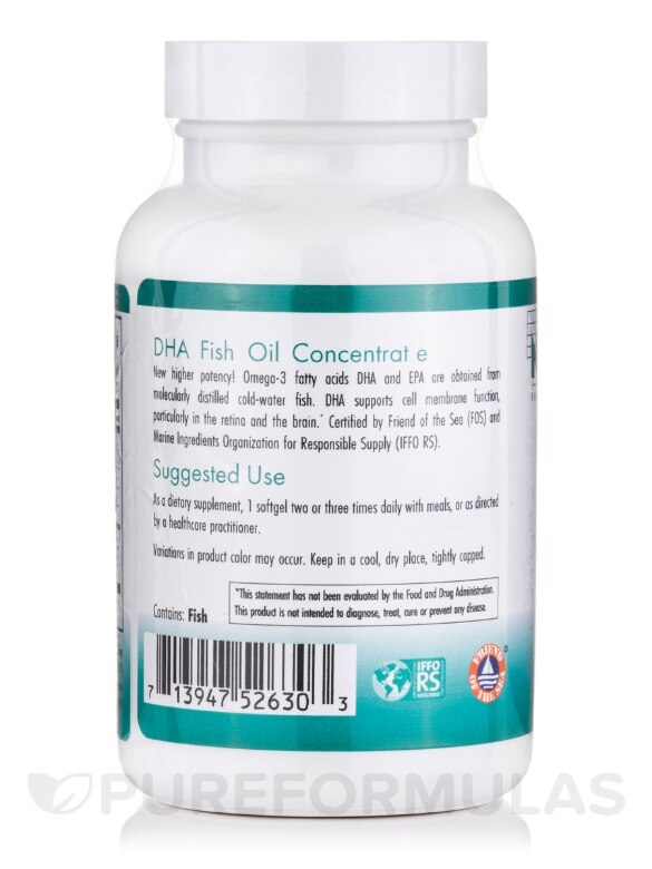 DHA (Fish Oil Concentrate) - 90 Softgels - Alternate View 2