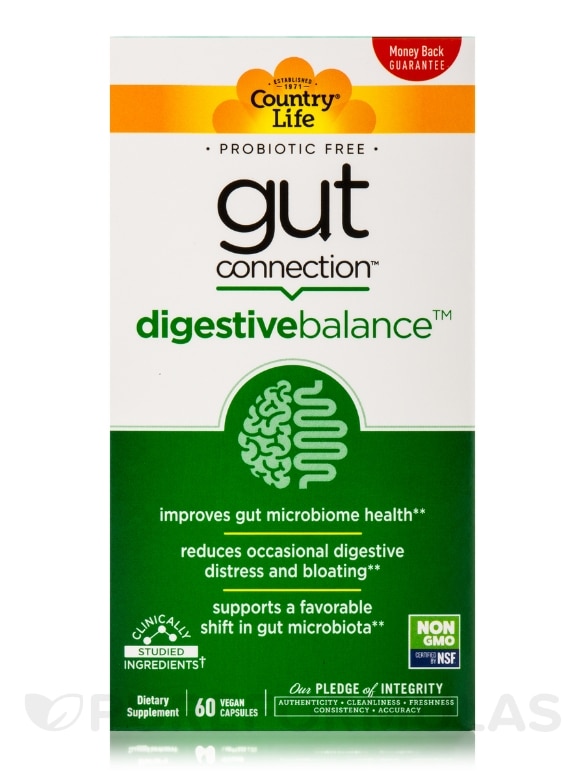 Gut Connection Digestive Balance - 60 Vegan Capsules - Alternate View 2