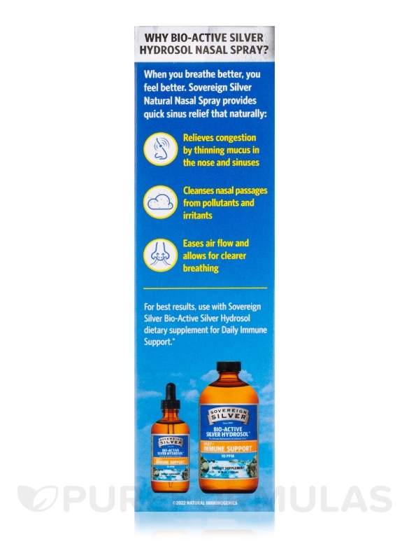 Bio-Active Silver Hydrosol 10 ppm - Sinus Relief - 2 fl. oz (59 ml) Nasal Spray - Alternate View 5