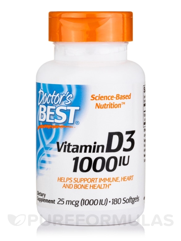Vitamin D3 1000 IU - 180 Softgels