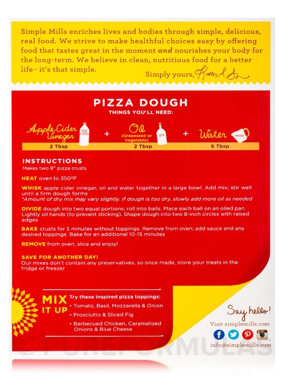 Almond Flour Pizza Dough Mix - 9.8 oz (277 Grams) - Alternate View 6