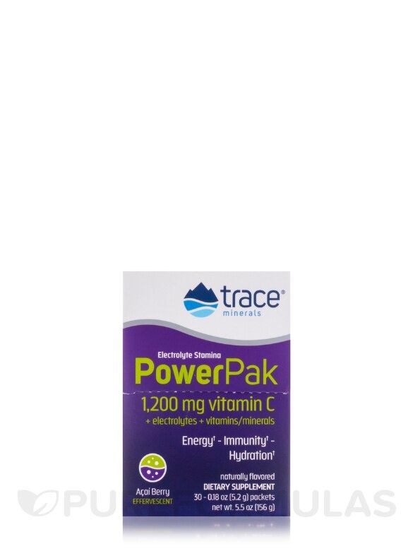 Electrolyte Stamina Power Pak, Acai Berry Flavor - 1 Box of 30 Single-serve Packets - Alternate View 3