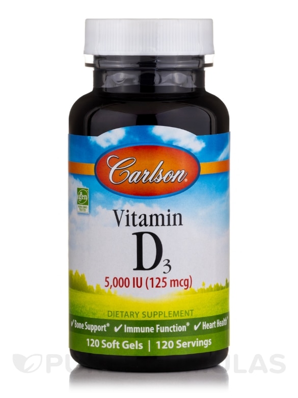 Vitamin D3 5,000 IU - 120 Soft Gels