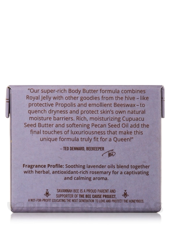 Royal Jelly Body Butter - Rosemary Lavender - 6.7 oz (190 Grams) - Alternate View 3