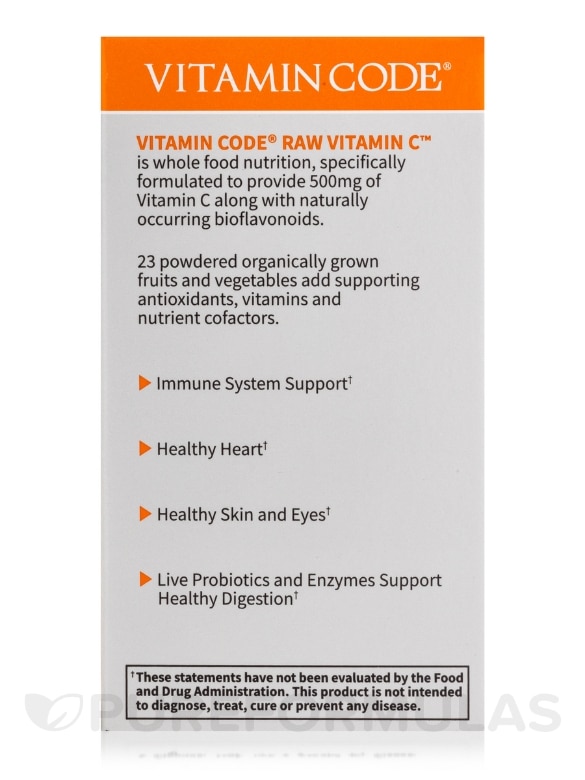 Vitamin Code® - Raw Vitamin C - 60 Vegan Capsules - Alternate View 6