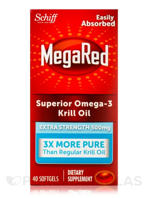 MegaRed Superior Omega-3 Krill Oil 500 mg - Extra Strength - 40 Softgels - Alternate View 2
