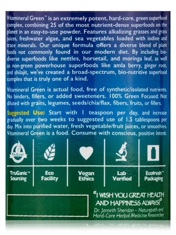 Vitamineral Green™ Powder - 5.3 oz (150 Grams) - Alternate View 5