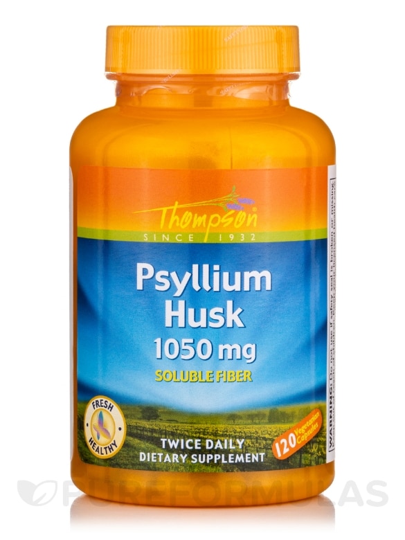 Psyllium Husk 1050 mg (Soluble Fiber) - 120 Capsules