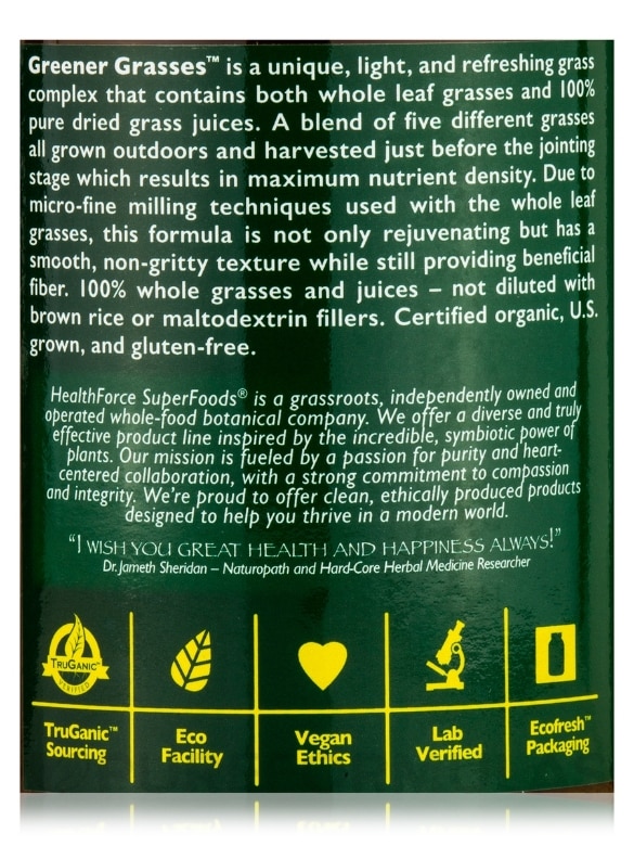 Greener Grasses™ Powder - 10 oz (284 Grams) - Alternate View 4