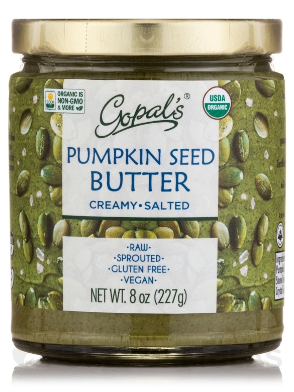 Sprouted Organic Raw Pumpkin Seed Butter, Salted - 8 oz (228 Grams)