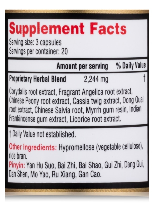 Channel Flow™ (Corydalis Extract Herbal Supplement) - 60 Capsules - Alternate View 3