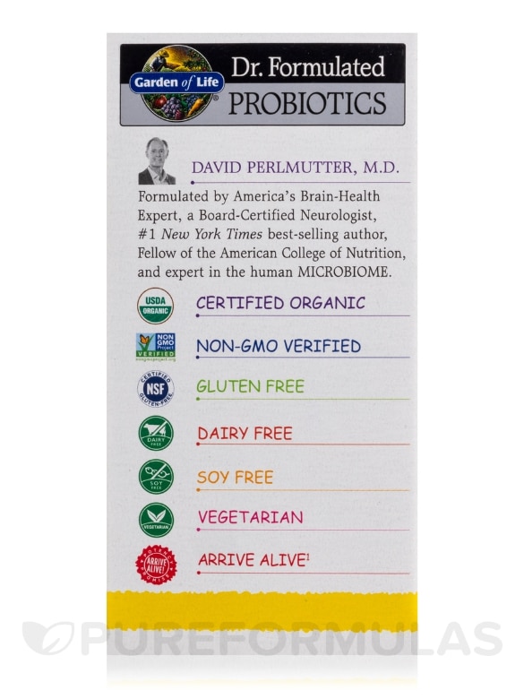 Dr. Formulated Probiotics Organic Kids+ 5 Billion CFU, Strawberry Banana Flavor - 30 Chewables - Alternate View 5
