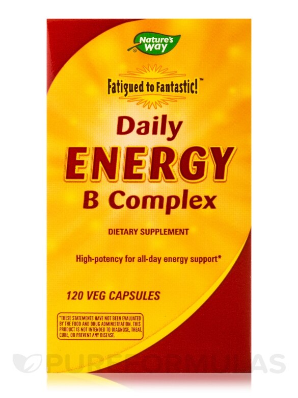 Fatigued to Fantastic! Daily Energy B Complex - 120 Vegetarian Capsules - Alternate View 2