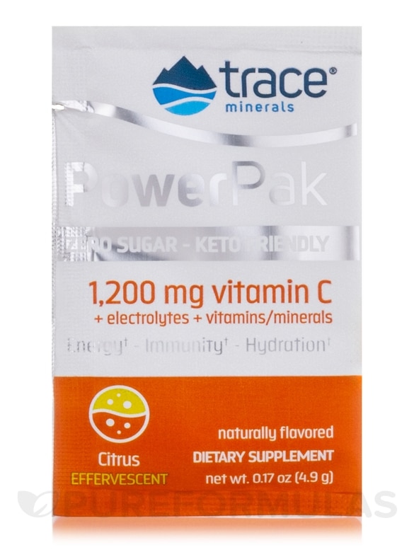 Sugar Free Electrolyte Stamina Power Pak, Citrus Flavor - 1 Box of 30 Single-serve Packets - Alternate View 2