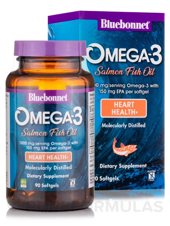 Natural Omega-3 Salmon Oil 1000 mg - 90 Softgels - Alternate View 1