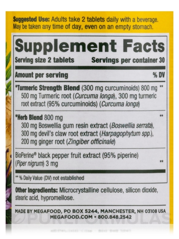 Turmeric Curcumin Extra Strength™ for Joint - 60 Tablets - Alternate View 4