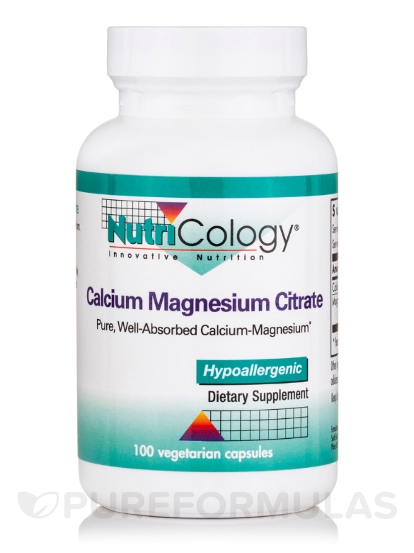 Calcium Magnesium Citrate - 100 Vegetarian Capsules