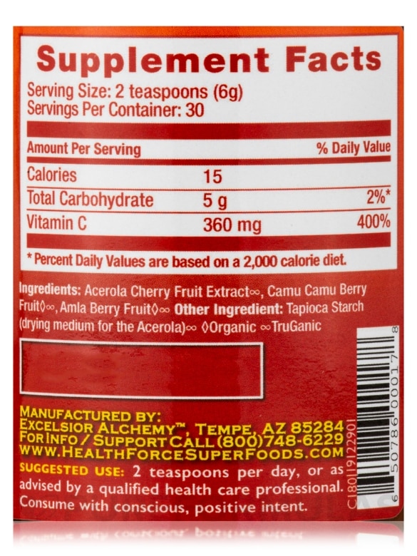 Truly Natural™ Vitamin C Powder - 6.35 oz (180 Grams) - Alternate View 4