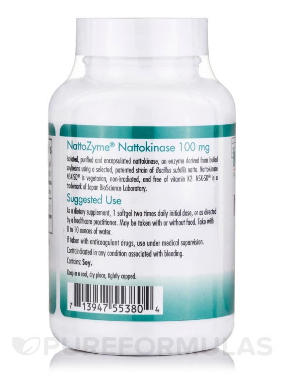 NattoZyme 100 mg - 180 Softgels - Alternate View 2