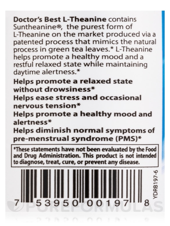 L-Theanine with Suntheanine® 150 mg - 90 Veggie Capsules - Alternate View 4