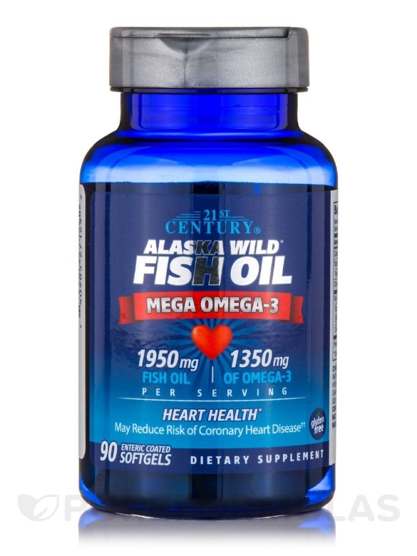 Alaska Wild® Fish Oil with Mega Omega-3 - 90 Enteric-Coated Softgels - Alternate View 6