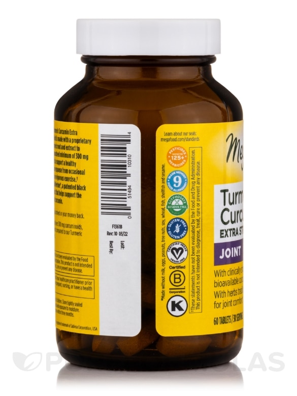 Turmeric Curcumin Extra Strength™ for Joint - 60 Tablets - Alternate View 3