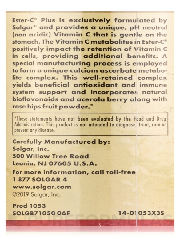 Ester-C® Plus 1000 mg Vitamin C - 180 Tablets - Alternate View 6