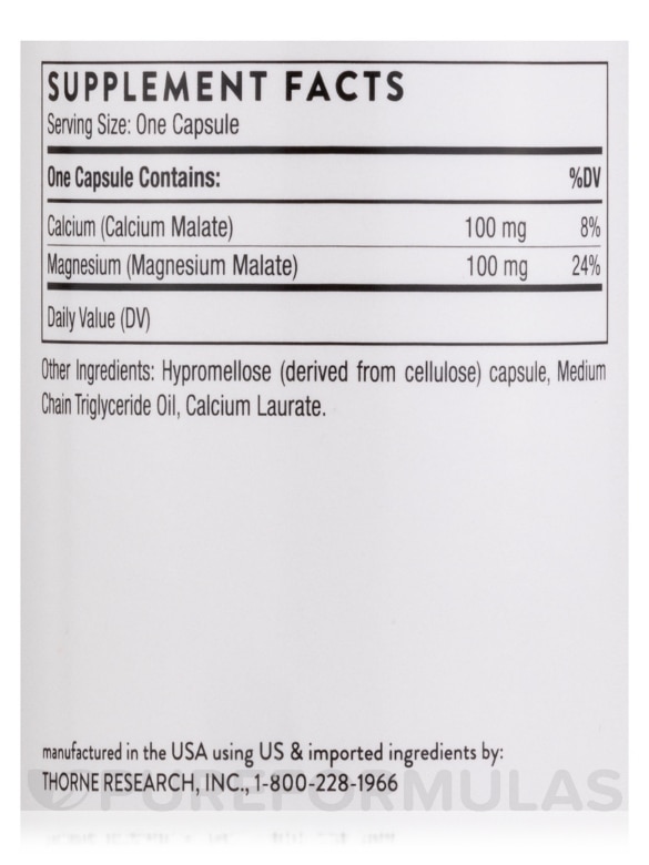 Calcium-Magnesium Malate - 240 Capsules - Alternate View 4