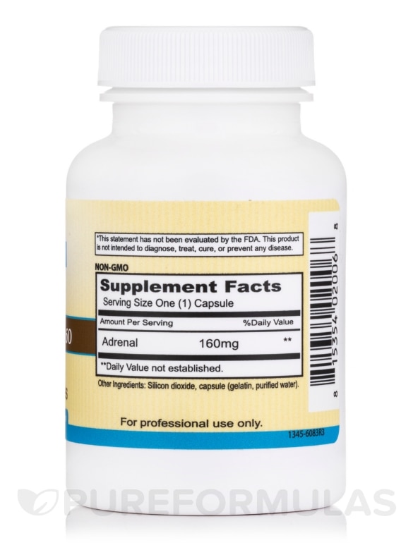 Adrenal 160 mg - 60 Capsules - Alternate View 1