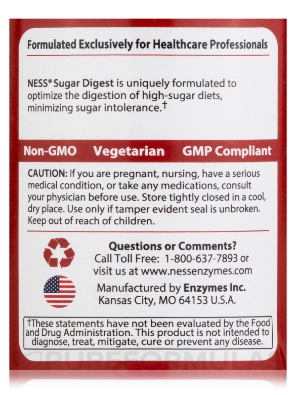 Sugar Digest (Formula 21) - 180 Vegetarian Capsules - Alternate View 4