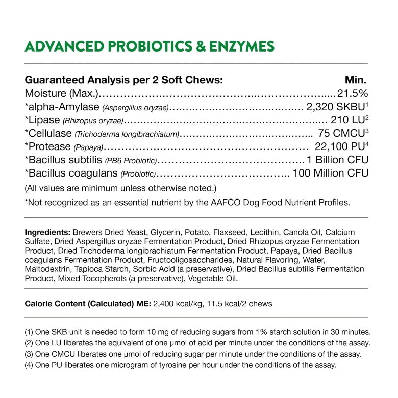 Advanced Probiotics & Enzymes Plus Vet Strength PB6 Probiotic - 120 Soft Chews - Alternate View 7