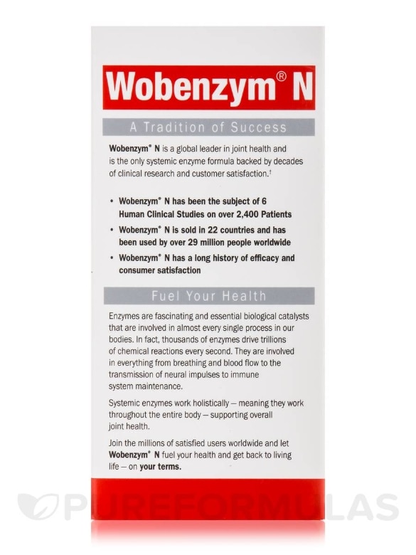 Wobenzym® N - 100 Enteric-Coated Tablets - Alternate View 3