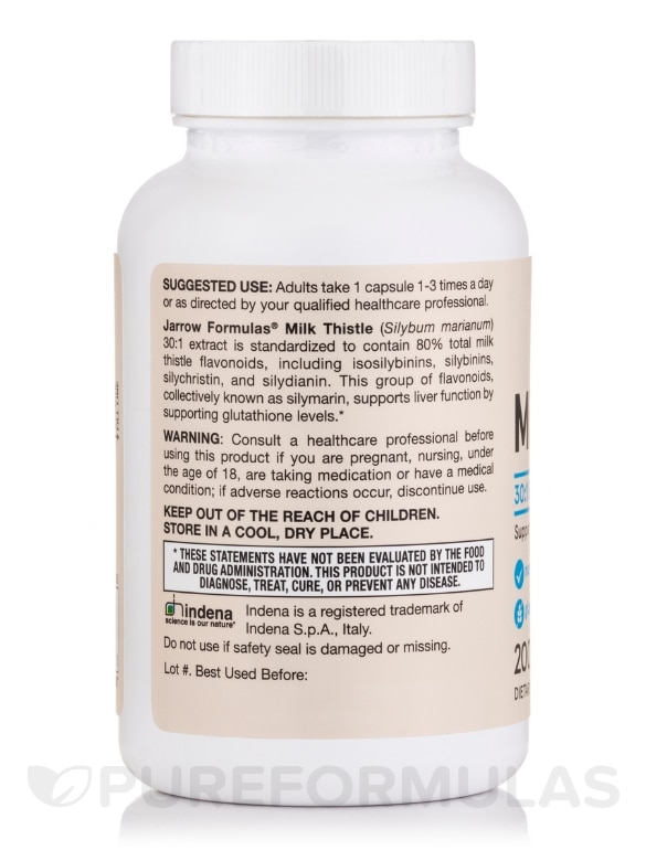 Milk Thistle 150 mg - 200 Capsules - Alternate View 2